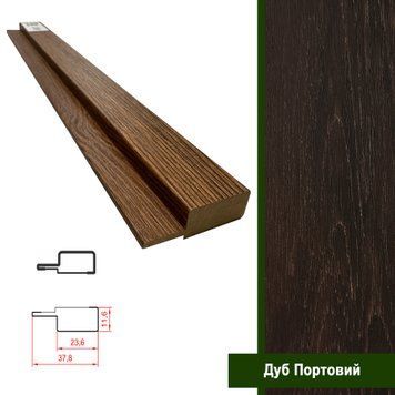 Фінішна планка МДФ 1238 "Дуб Портовий" | Аксесуари до стінових панелей