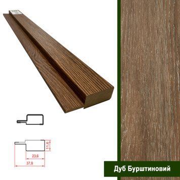Фінішна планка МДФ 1238 "Дуб Бурштиновий" | Аксесуари до стінових панелей