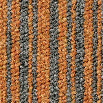 Килимова плитка Essence Stripe Tarkett AA91 6011, помаранчево-сіра | Ковролін Tarkett