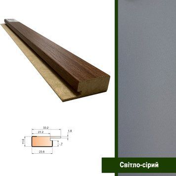 Стартова планка МДФ 1234 "Світло сірий" | Аксесуари до стінових панелей